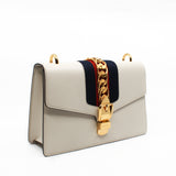 thumbnail slyvie medium shoulder bag in white ghw(without leather strap) - L'UXE LINK