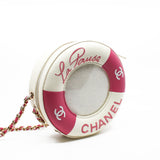 thumbnail life ring bag white mix pink cc logo lambskin mix transparency pvc light ghw seri 26 - L'UXE LINK