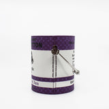 thumbnail Paint Can leaher white mix purple phw - L'UXE LINK