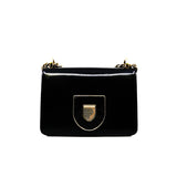 thumbnail mini ama with sequin buckle in patent black ghw 2016 - L'UXE LINK