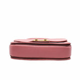 thumbnail Push Lock Flap Top Handle Bag Madras Leather Pink GHW - L'UXE LINK
