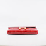 thumbnail constance wallet red alligator ghw C stamp - L'UXE LINK