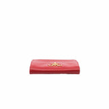 thumbnail card holder leather saffiano red ghw - L'UXE LINK