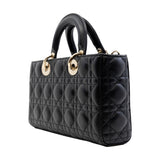 thumbnail D-Joy medium black lamb skin ghw - L'UXE LINK