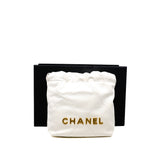 thumbnail small 22 in leather white ghw#J4X11xxx - L'UXE LINK