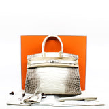 thumbnail BIRKIN 30 BLANC HIMALAYA NILOTICUS CROCODILE phw stamp T - L'UXE LINK