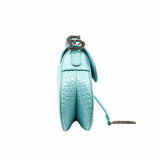 thumbnail SADDLE BAG mini crocodile skyblue with black crystal buckle phw - L'UXE LINK