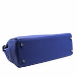 thumbnail Kelly 32 7T blue special handle shark skin phw A stamp - L'UXE LINK