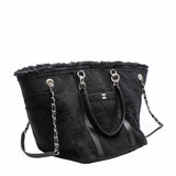 thumbnail Tote bag in large size fabric black with phw serial 25 - L'UXE LINK