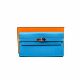 thumbnail kelly long wallet 7w blue phw o stamp - L'UXE LINK
