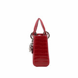 thumbnail dior lady mini crocodile orange red phw - L'UXE LINK