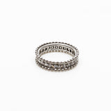 thumbnail Perlée diamonds ring, 1 row in 18k wg - L'UXE LINK