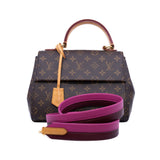 thumbnail cluny bb monogram with red pink leather strap - L'UXE LINK