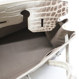 thumbnail BIRKIN 30 BLANC HIMALAYA NILOTICUS CROCODILE phw stamp T - L'UXE LINK