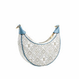 thumbnail loop Cowhide-leather trim zippy Blue ghw rrp 3600 - L'UXE LINK