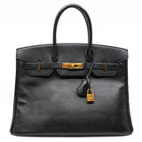 thumbnail birkin 35 in epsom black ghw P stamp - L'UXE LINK
