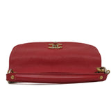 thumbnail top handle caviar flap chain side bag red seri 23 - L'UXE LINK