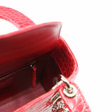 thumbnail dior lady mini crocodile orange red phw - L'UXE LINK