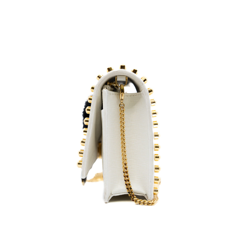 karlito wallet with chain white
