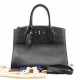 thumbnail City Steamer Handbag Leather medium black  GHW - L'UXE LINK
