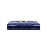 thumbnail constance long wallet M3 navy crocodile ghw x stamp - L'UXE LINK