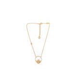 thumbnail circle vivian pandent necklace in ghw - L'UXE LINK