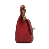 thumbnail top handle caviar flap chain side bag red seri 23 - L'UXE LINK