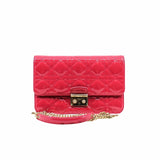 thumbnail Cannage Miss Dior Promenade Pouch Patent Pink GHW #2015 - L'UXE LINK