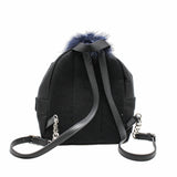 thumbnail MONSTER BACKPACK MINI NYLON WITH LEATHER AND FUR BLACK PHW - L'UXE LINK