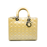 thumbnail lady dior large patent grey - L'UXE LINK