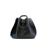thumbnail black leather tote monogram printes hollow phw - L'UXE LINK