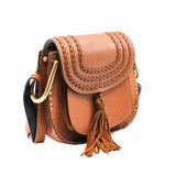 thumbnail hudson shoulder bag small brown ghw - L'UXE LINK