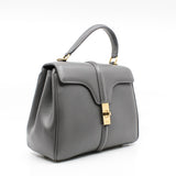 thumbnail 16 Top Handle Bag Small calfskin Grey GHW - L'UXE LINK