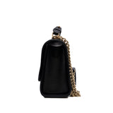 thumbnail medium top handle click Label Shoulder Bag in calfskin black ghw seri 23 - L'UXE LINK