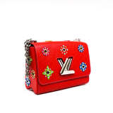 thumbnail twist mm limited embroidery in epi red phw 2017 - L'UXE LINK