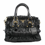 thumbnail prada tote fabric black - L'UXE LINK