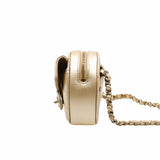 thumbnail mini heart zip chain belt bag in shinning gold lambskin ghw #31 - L'UXE LINK