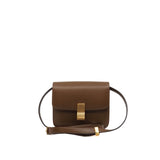 thumbnail small classic box in gloss leather brown ghw - L'UXE LINK