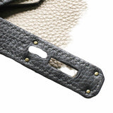 thumbnail birkin 35 deep beigt with grey handle phw P Stamp - L'UXE LINK