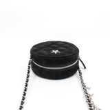 thumbnail round bag black suede crystal star phw seri 29 - L'UXE LINK