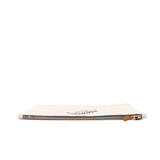 thumbnail zippy clutch in fabric beige - L'UXE LINK