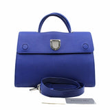 thumbnail Diorever Handbag Medium Leather Blue PHW - L'UXE LINK