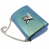 thumbnail twist chain bag crocodile green phw - L'UXE LINK
