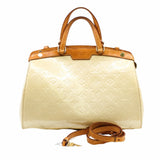 thumbnail BREA HANDBAG MONOGRAM VERNIS MM milky White PATENT GHW - L'UXE LINK
