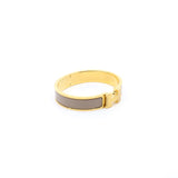 thumbnail clic h bangle in marron glace pm size ghw - L'UXE LINK