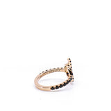 thumbnail finesse black crystal ring in 18k wg #51 - L'UXE LINK