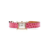 thumbnail Heure H watch, Small model, 25 mm ,diamond.crocodile - L'UXE LINK