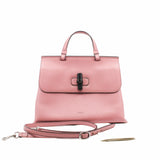 thumbnail Bamboo Daily Top Handle Bag Leather Pink phw - L'UXE LINK