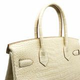 thumbnail birkin 30 alligator in vannile Y1 phw Zstamp - L'UXE LINK