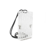 thumbnail pvc box bag in white - L'UXE LINK